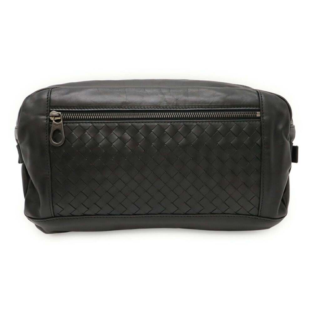 BOTTEGA VENETA Black Leather Intrecciato Hobo Bag